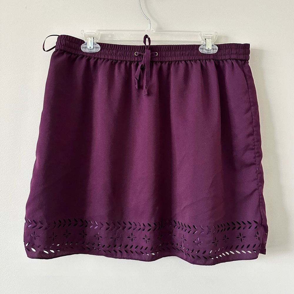 Jcrew purple eyelet skirt